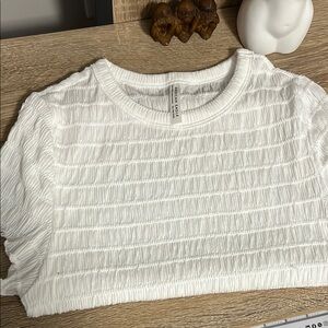 White Textured T-Shirt